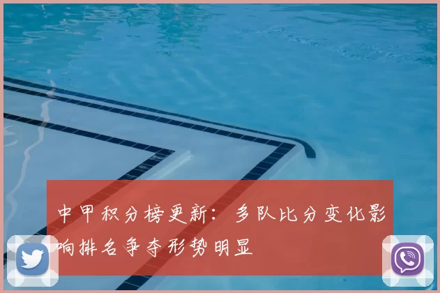 中甲积分榜更新:多队比分变化影响排名争夺形势明显
